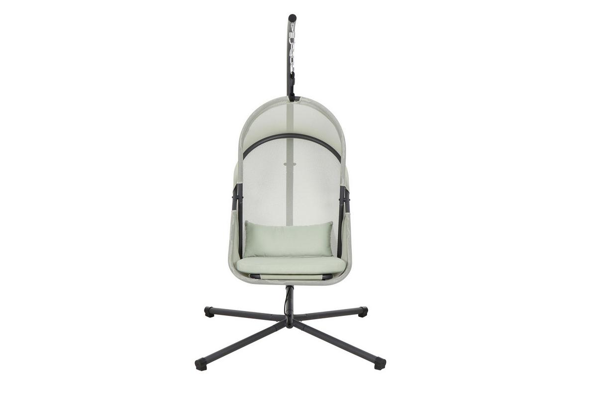 HÄNGESESSEL M92591 - Anthrazit/Grün, KONVENTIONELL, Kunststoff/Textil (123/195/106cm) - Siena Garden