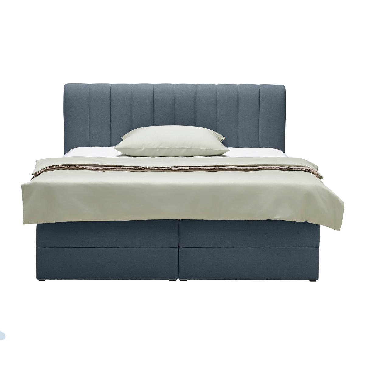 Boxspringbett Belano Dunkelblau ca. 180x200cm - Dunkelblau, KONVENTIONELL, Holz/Holzwerkstoff (180/200cm) - Premium Living