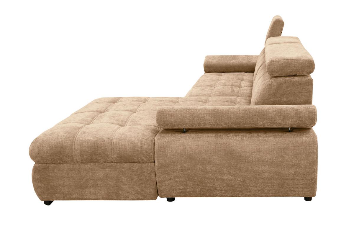 Kutna Garnitura Vegas - crna/bež-smeđa, Design, drvo/tekstil (294/173cm) - Modern Living