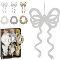 Decorațiune de agățat Clementine - argintiu/alb, Basics, plastic (12cm)