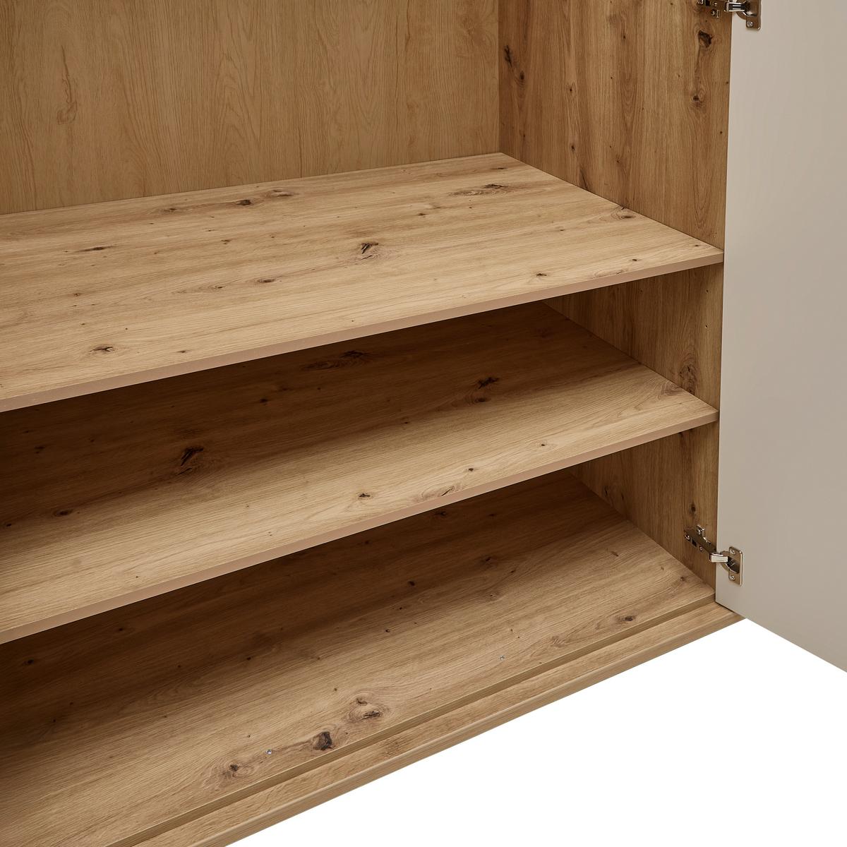 Kleiderschrank Casa Mia Kaschmirfarben/Eiche Artisan - Kaschmir/Anthrazit, KONVENTIONELL, Holzwerkstoff/Metall (152/217/64cm) - Mömax