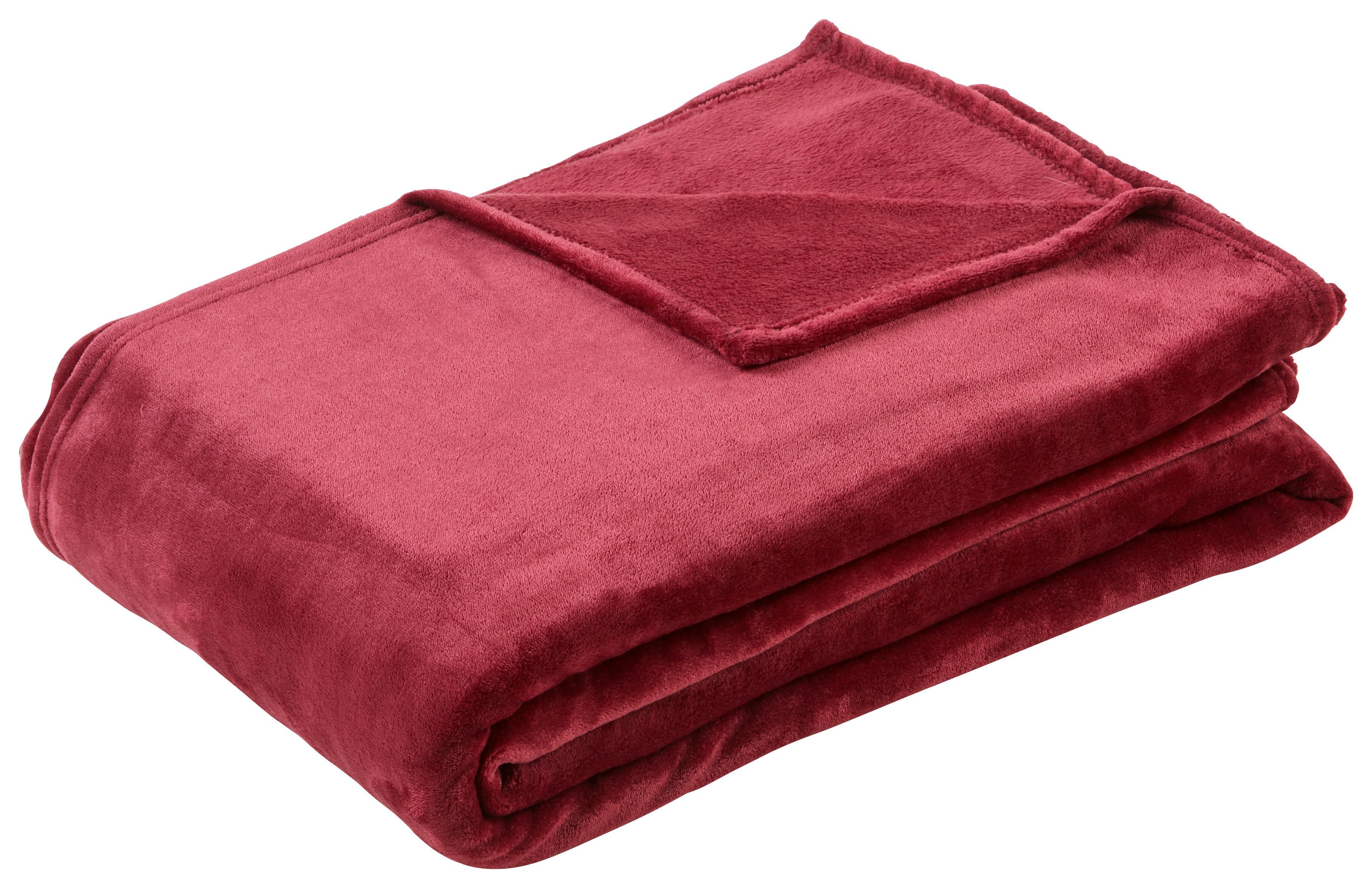 Puha Takaró Michael Xxl 220/240cm - sötétvörös, textil (220/240cm) - Modern Living