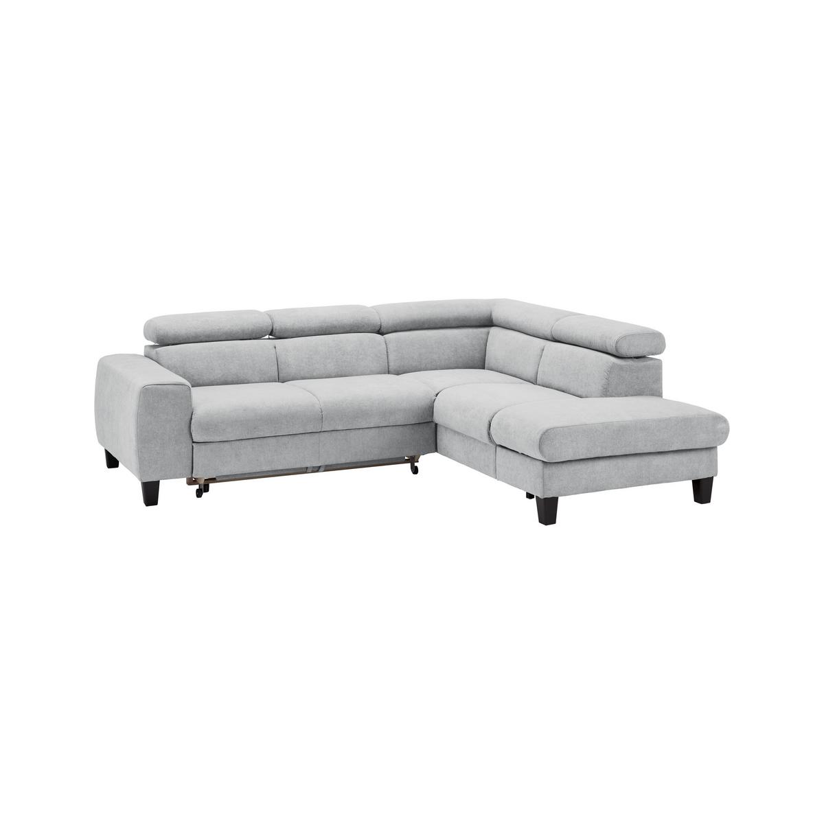 Sedežna Garnitura Malibu, Z Ležiščem - svetlo siva, Moderno, tekstil/les (249/88/207cm) - Bessagi Home