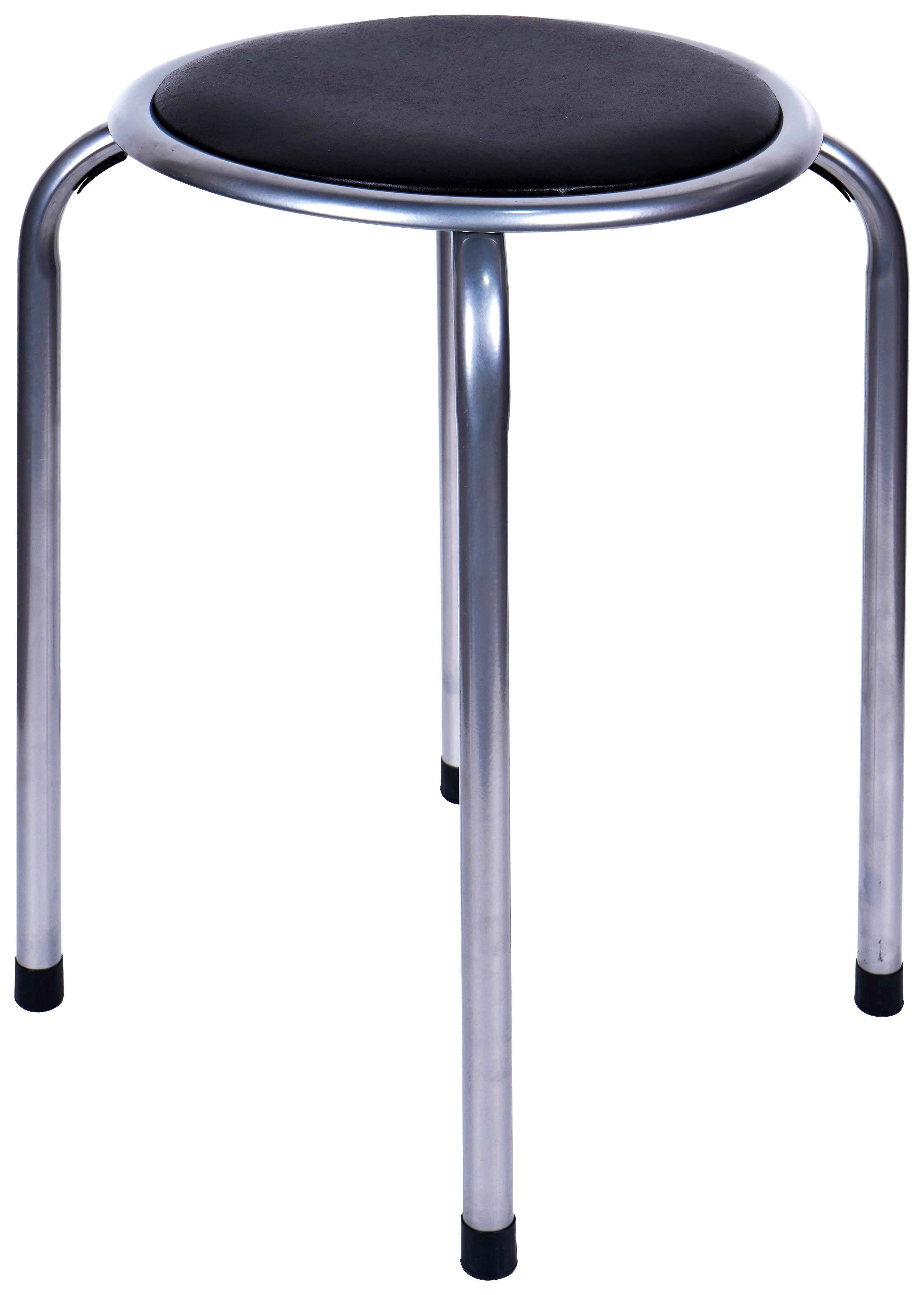 Tabure Raki 2, Črna, Barva Aluminija - črna/barve aluminija, Moderno, kovina/umetna masa (30/45/30cm)
