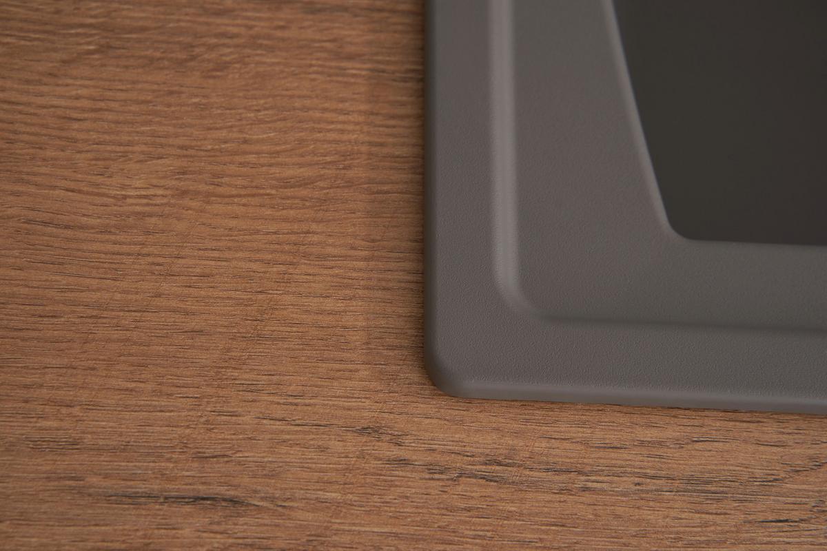 Einbauspüle Boston ca. 100x20x50 cm Grau - Grau, Trend, Glas/Kunststoff (100/20/50cm) - Respekta