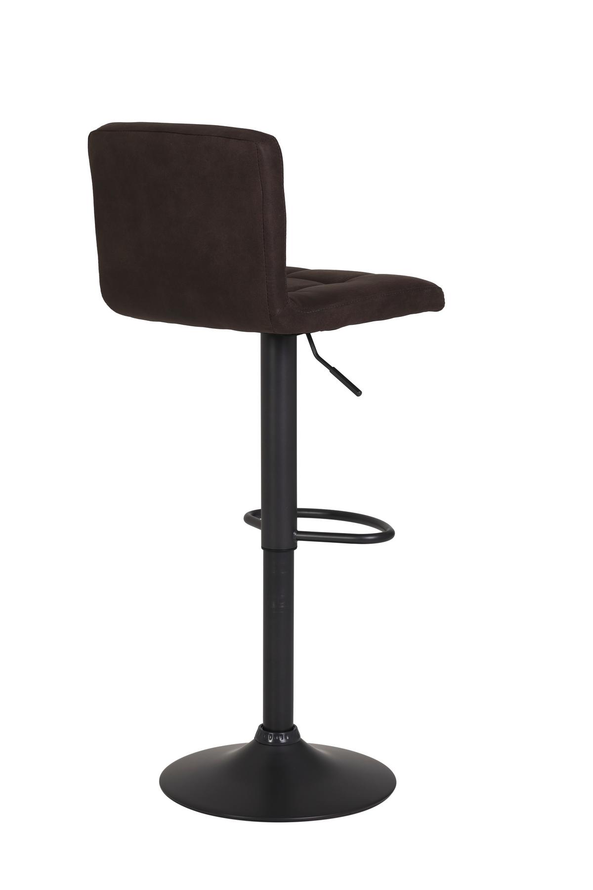 Barhocker-Set höhenverstellbar AMANDA I H - Schlammfarben/Dunkelgrau, MODERN, Textil/Metall (40/85/48cm) - MID.YOU