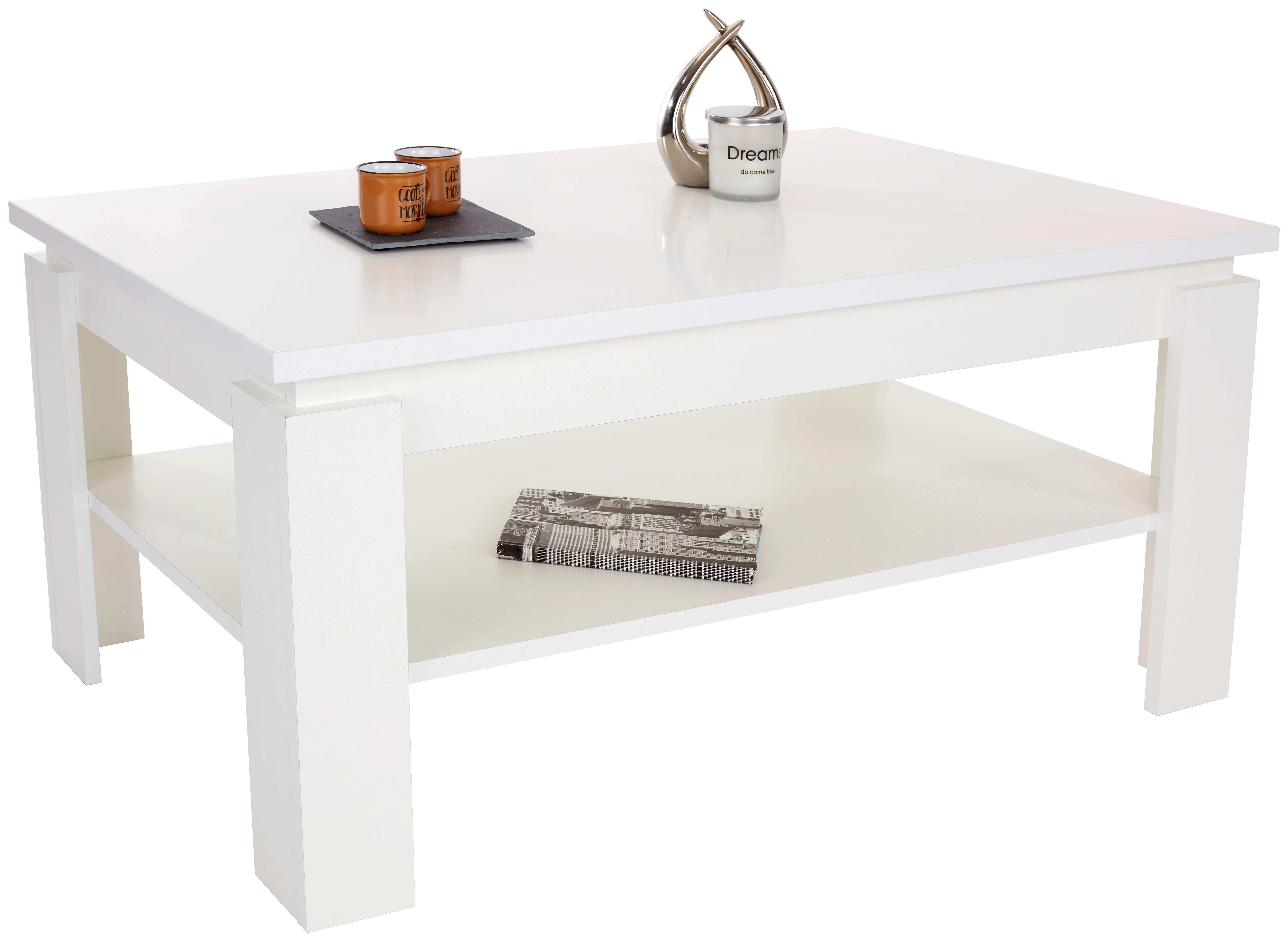 Măsuță de canapea Nizza 2 - alb, Modern, material pe bază de lemn (100/45/60cm) - Modern Living