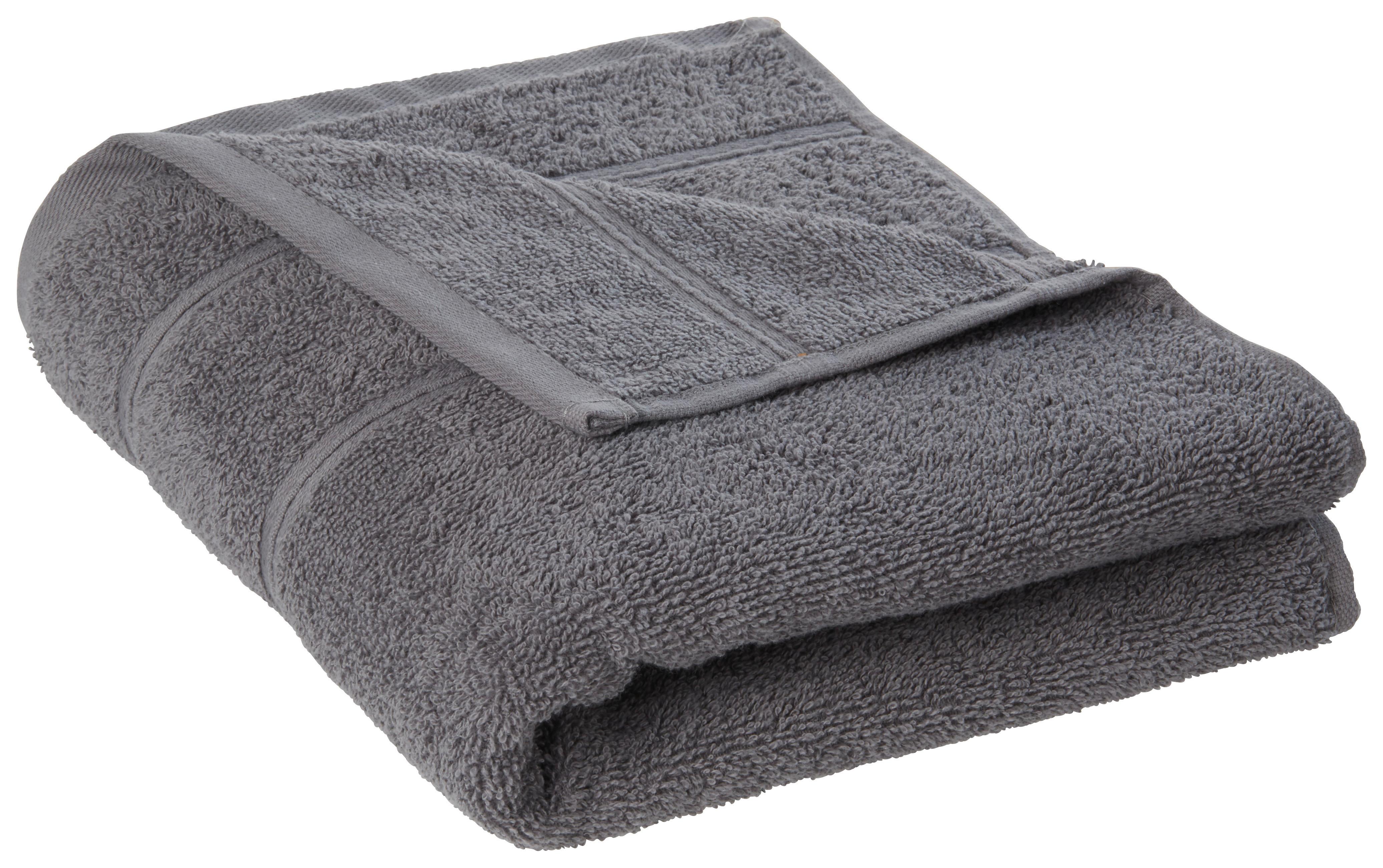 Handtuch Melanie in Grau ca. 50x100cm - Anthrazit, Textil (50/100cm) - Modern Living