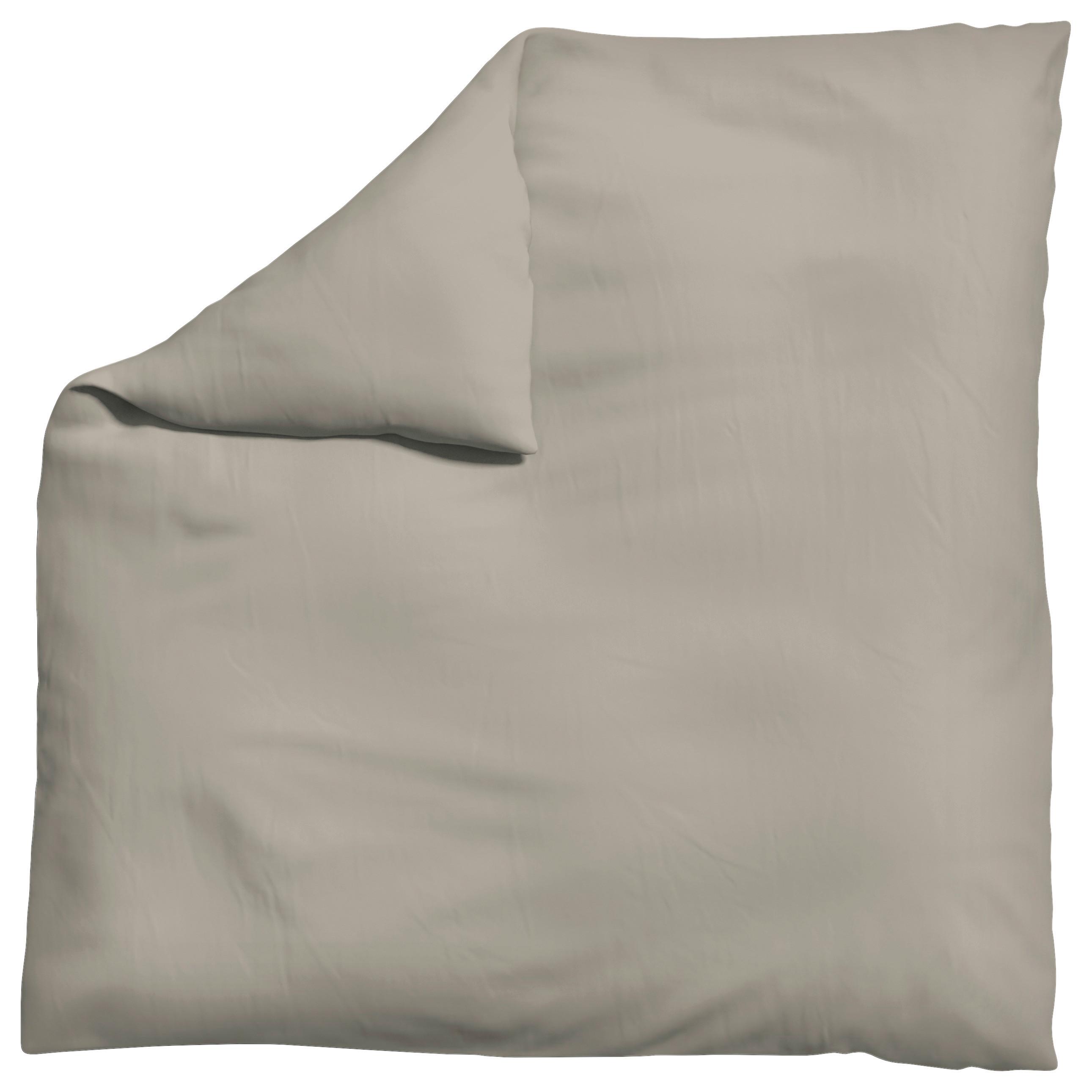 Bettdeckenbezug Woven Satin Taupe ca. 200x200cm - Taupe, Basics, Textil (200/200cm) - Schlafgut