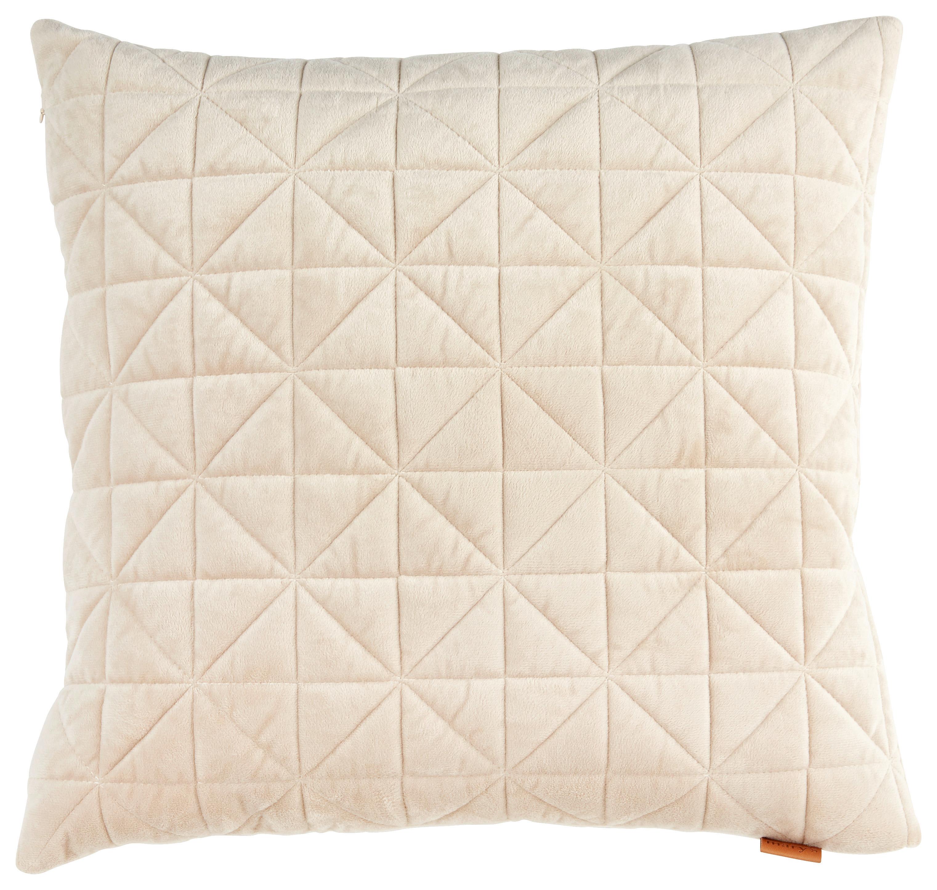 Kissenhülle Mary aus Samt ca. 45x45 cm - Naturfarben, Modern, Textil (45/45cm) - Modern Living