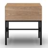 SÄNGBORD MILANO - svart/askfärgad, Modern, metall/trä (47,5/51/36cm) - Bessagi Home