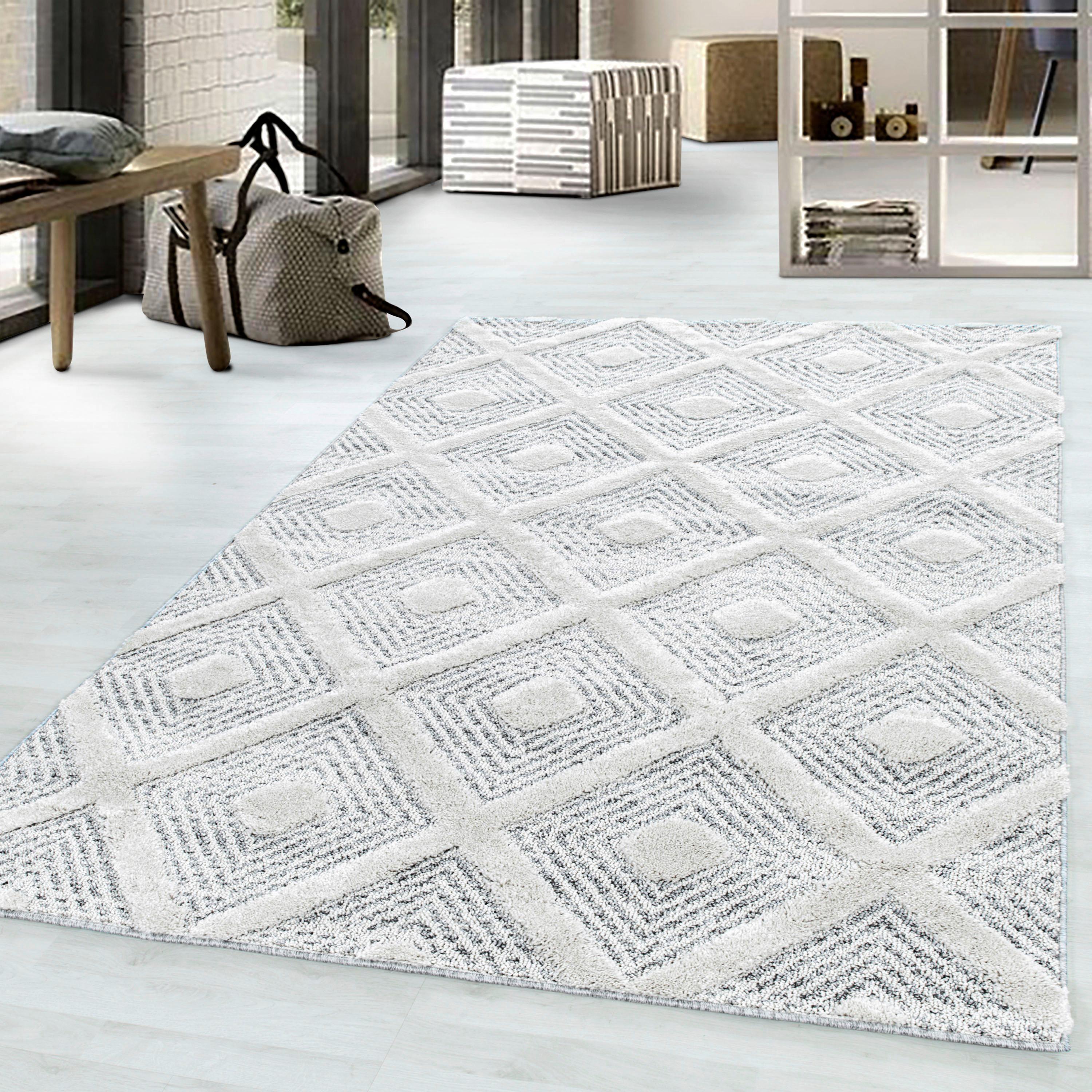 Webteppich Pisa Grau ca. 80x250cm - Grau, KONVENTIONELL, Textil (80/250cm)