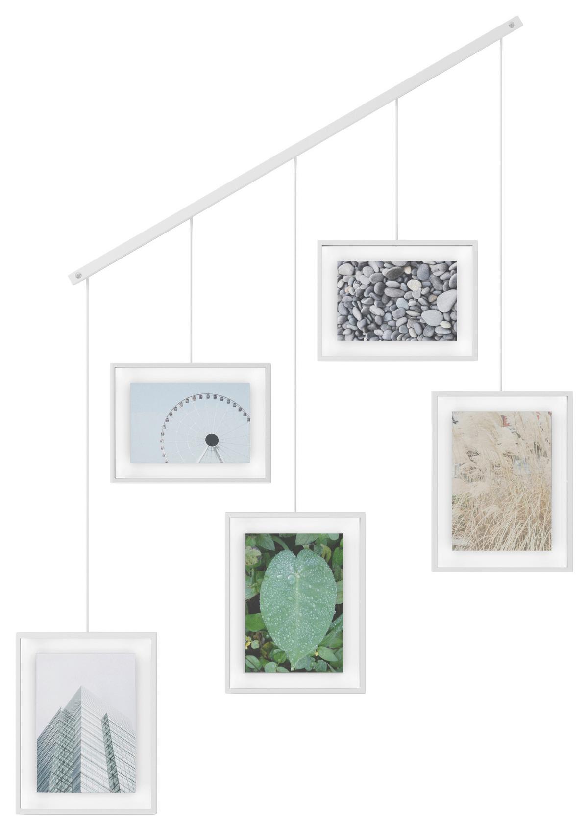 Collagen-Bilderrahmen Weiß - Weiß, Design, Glas/Metall (79,4/3,18/69,5cm) - Umbra