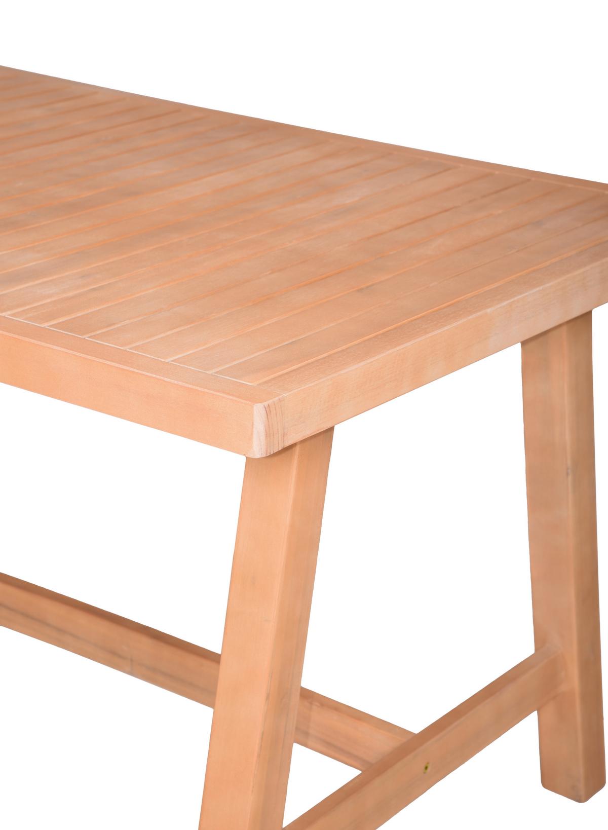 Gartentisch Holz Bogota ca. 150x85 cm geölt - Hellbraun, Basics, Holz (150/85/75cm) - Gardenson