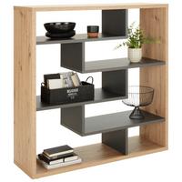 Predelna Stena Bounty, Barva Hrasta, Antracit - črna/barve hrasta, Moderno, umetna masa/leseni material (130/134/40cm) - Premium Living