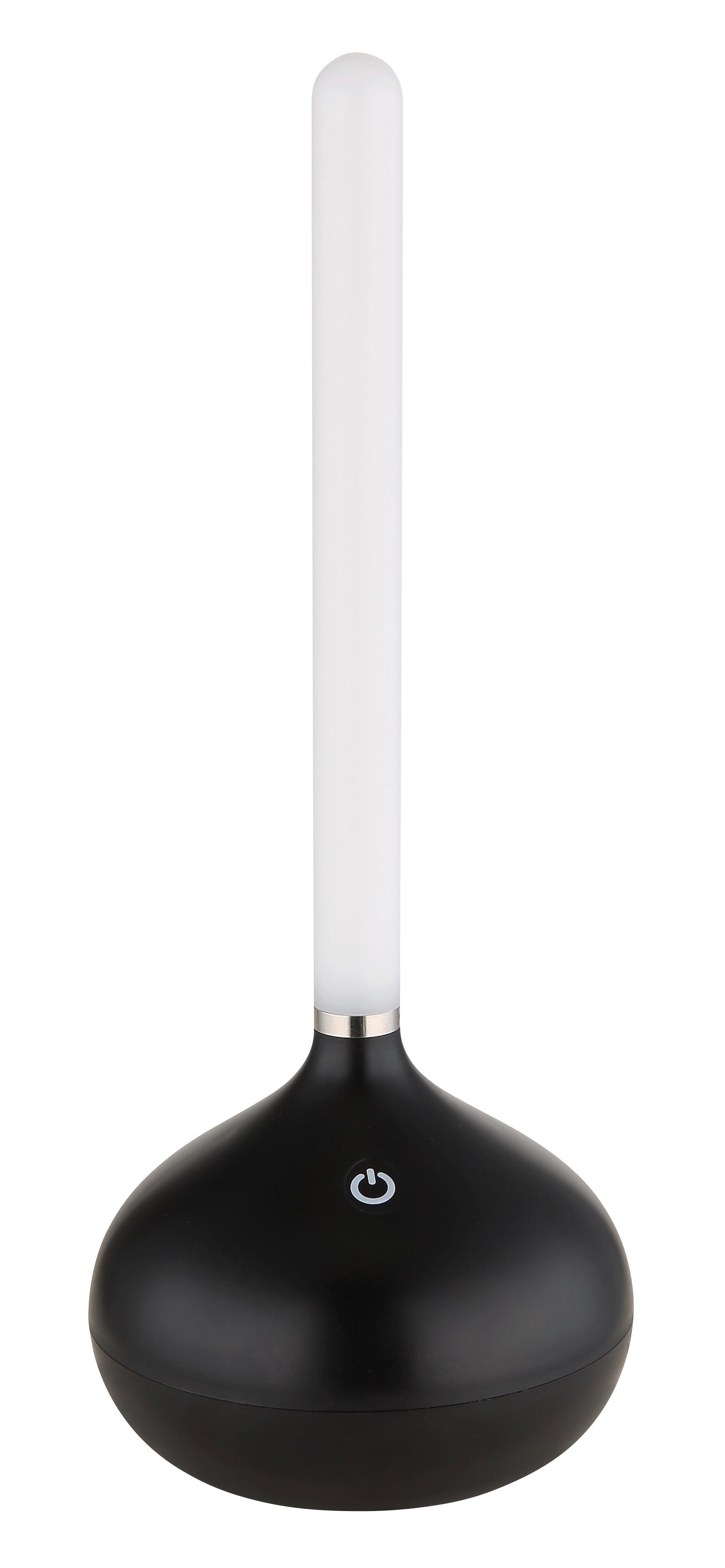 Stolna Punjiva Svjetiljka Turner - bijela/crna, Design, plastika (9,6/24,3cm) - Globo