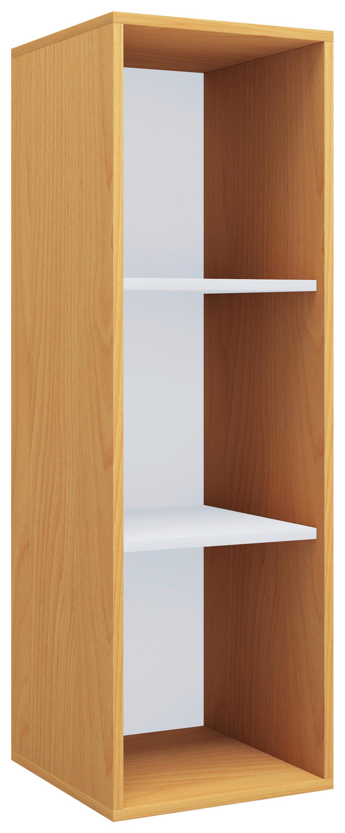 Pisarniški Regal Lona, Bukev - bela/barve bukve, Moderno, leseni material (35/110/37cm) - MID.YOU