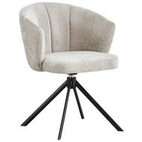 Scaun MARLY - bej/negru, Design, metal/textil (59/78/63cm) - Premium Living