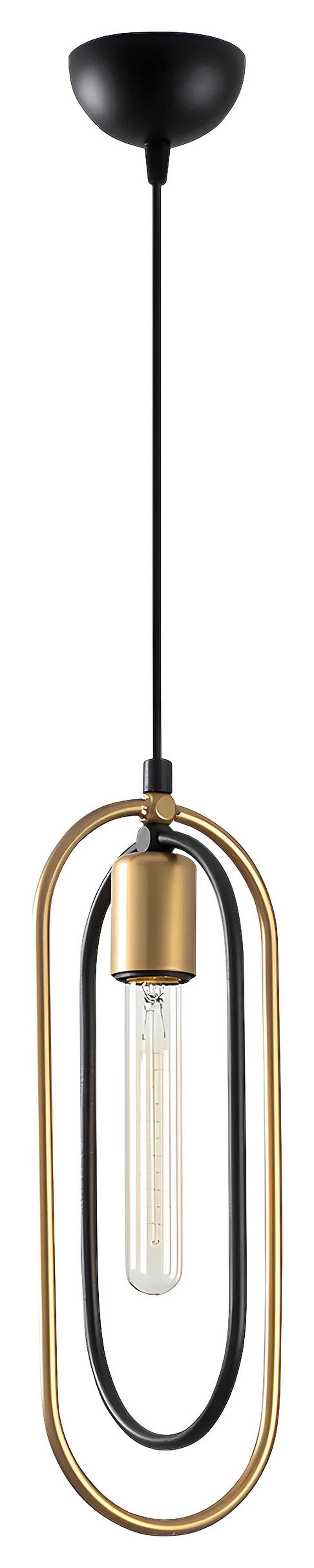 LAMPA WISZĄCA CERCO - 2011 - czarny/kolor złoty, Design, metal (32/132cm) - P & B