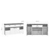 SIDEBOARD KIRO - Modern, metall/trämaterial (160/86/42cm) - Mömax
