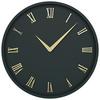 Wanduhr Sally Ø ca. 30,5cm - Schwarz, Glas/Papier (30,5cm) - Premium Living