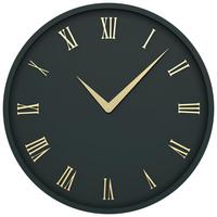 Wanduhr Sally Ø ca. 30,5cm - Schwarz, Glas/Papier (30,5cm) - Premium Living