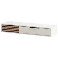 Komoda Loft, Bela, Barva Hrasta - črna/barve hrasta, Design, kovina/leseni material (103,7/16,4/32,1cm) - MID.YOU