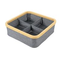 Aufbewahrungsbox Simply Storage in Grau - Grau, Modern, Karton/Holz (30/30/9cm) - Premium Living