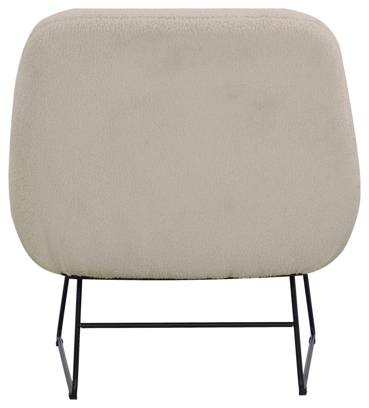 Fotelj Dot, Bež - črna/bež, Basics, kovina/tekstil (81/86/83cm) - Livetastic