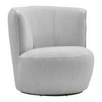 Sessel Jasima Hellgrau drehbar - Hellgrau/Schwarz, MODERN, Textil/Metall (77/81/85cm) - Premium Living