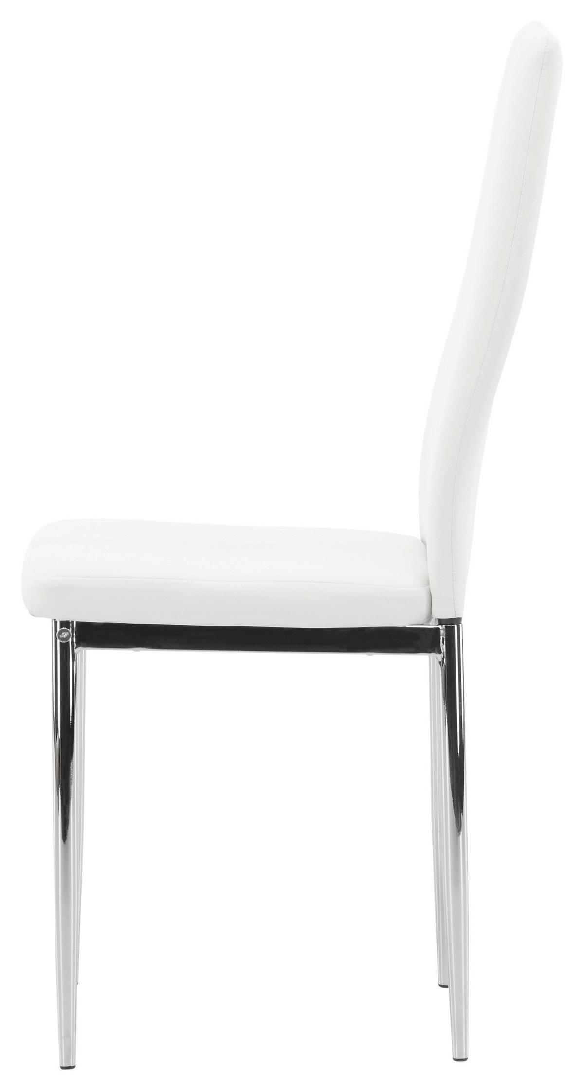 STUHL-SET PASTILL - Silberfarben/Weiß, Design, Kunststoff/Textil (42/99/45cm) - Livetastic