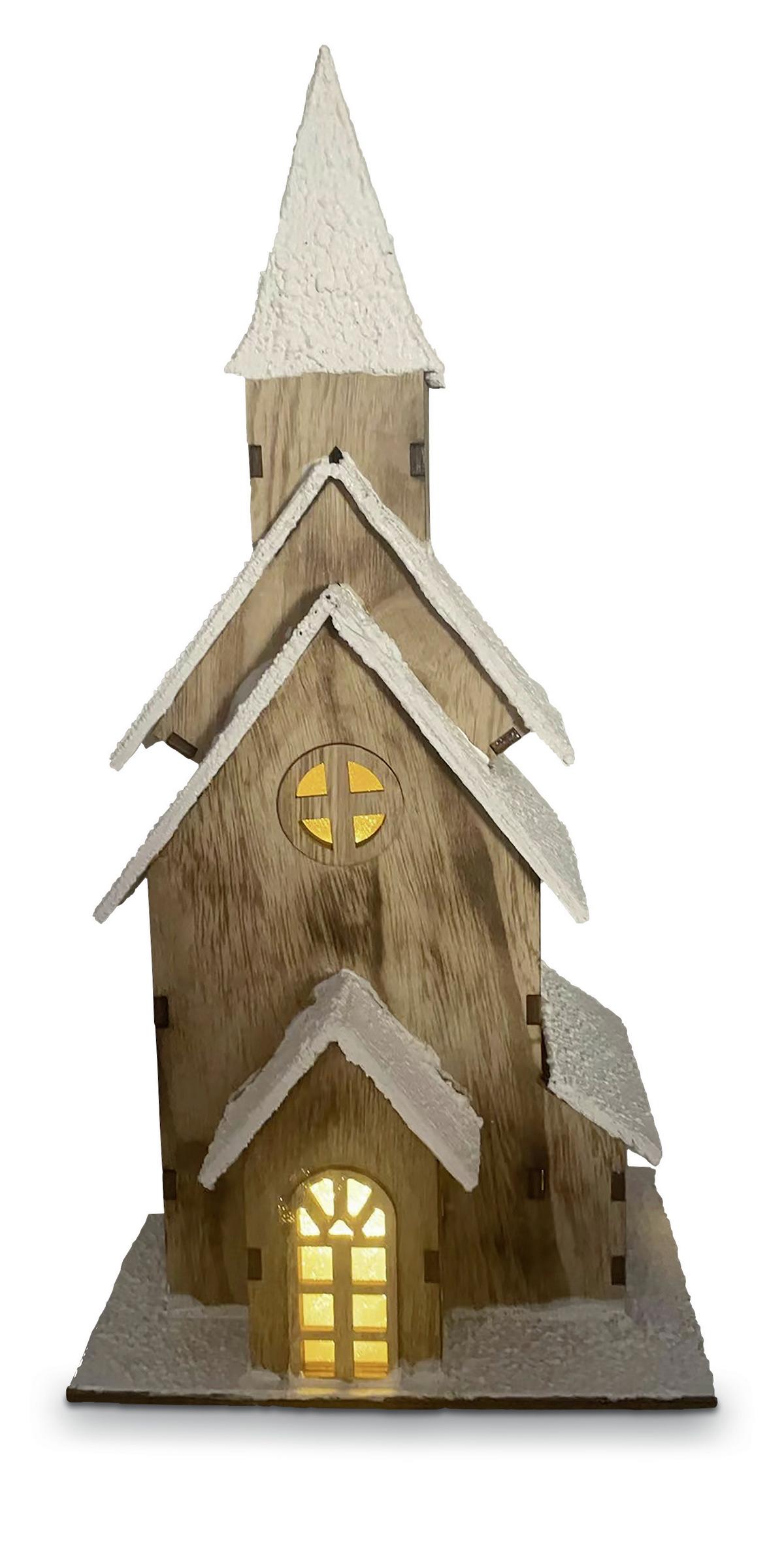 LED-Dekoleuchte House Naturfarben - Naturfarben, Konventionell, Holz/Kunststoff (21/12,2/43cm) - Modern Living