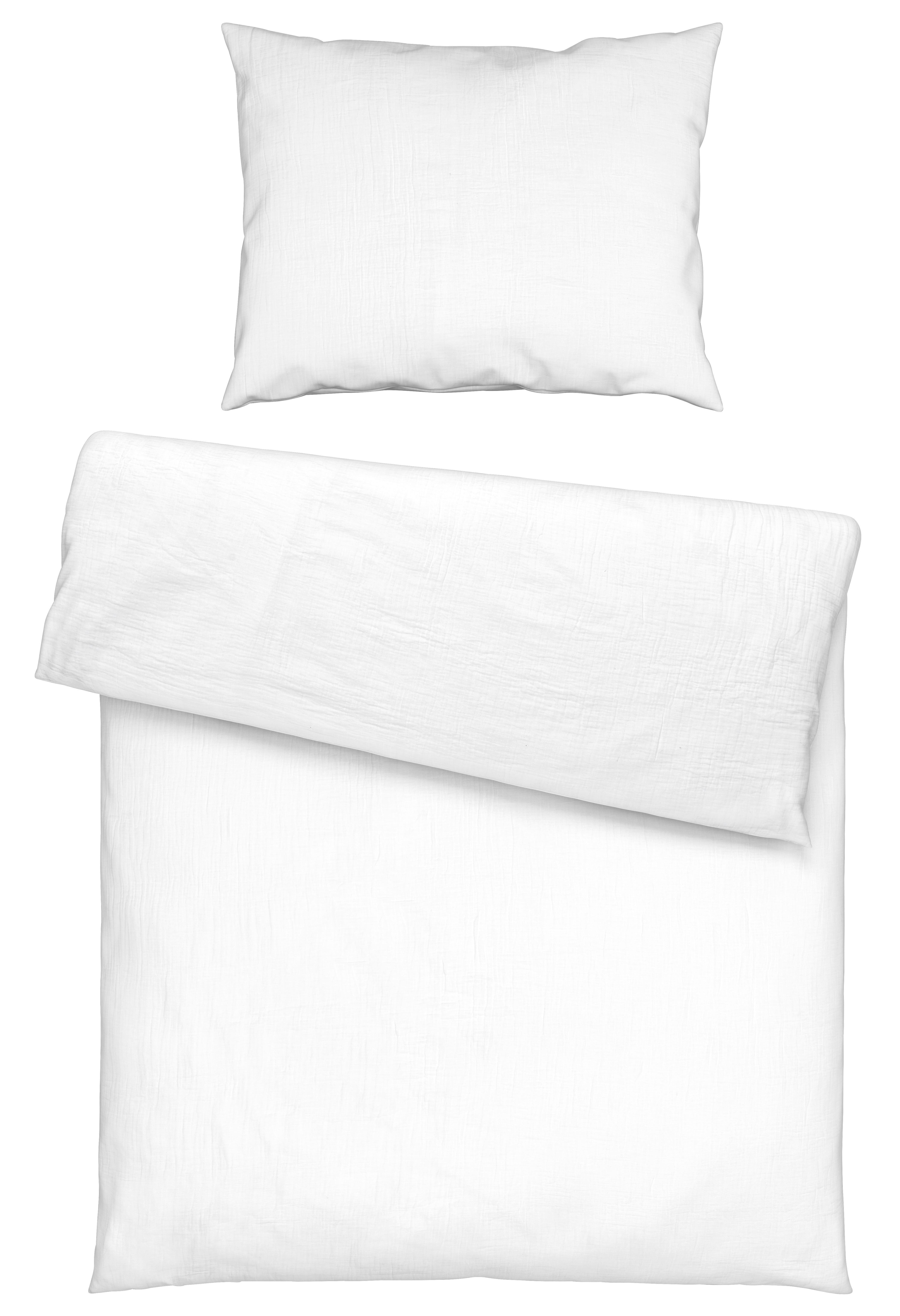 Posteljnina Melania, Bela, 60/80, 140/200 - bela, Trendi, tekstil (140cm) - Mömax
