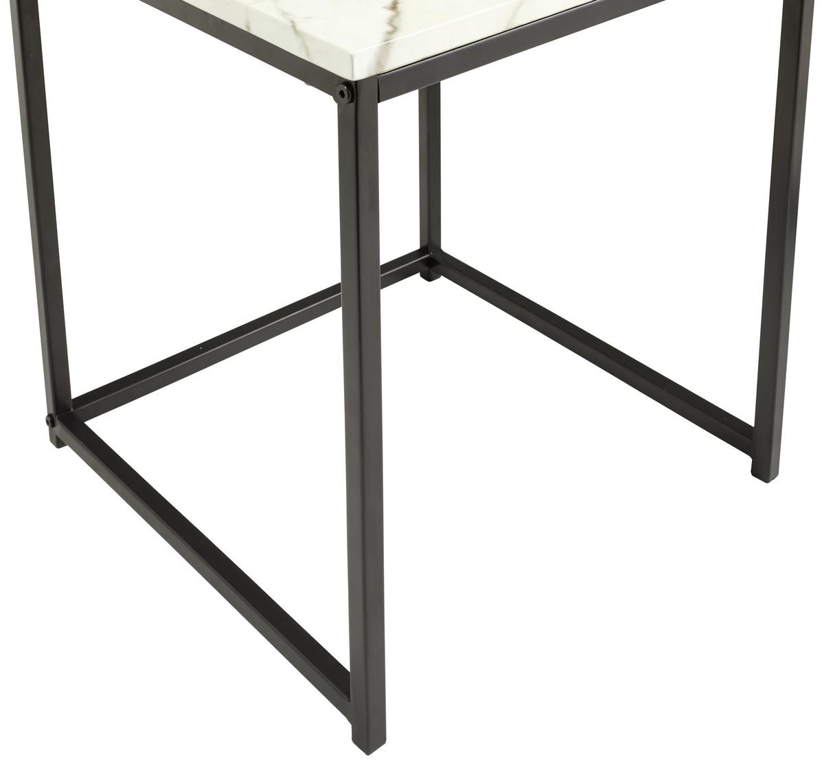 STOLIKI WSUWANE POD SIEBIE TORANO -TREND- - czarny/biały, Trend, materiał drewnopochodny/metal - MID.YOU