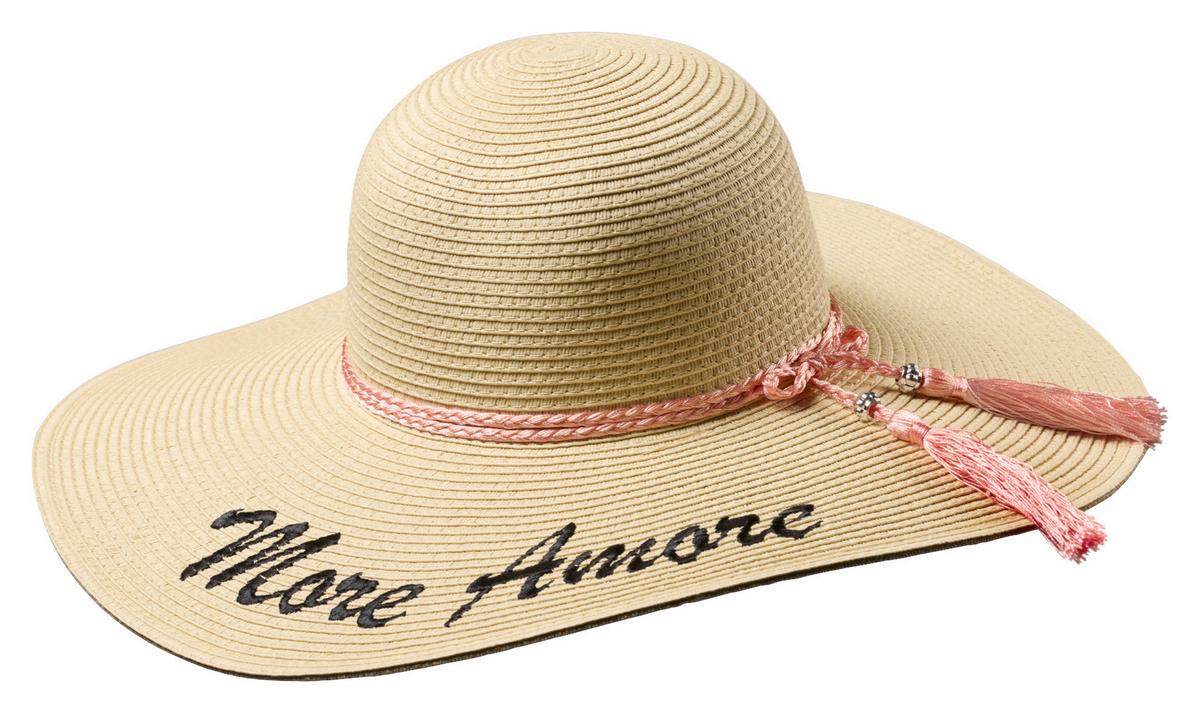 Hut Candy Colors Naturfarben ONE SIZE - Schwarz/Lachsfarben, Trend, Naturmaterialien/Papier (ONE SIZEnull) - Mömax