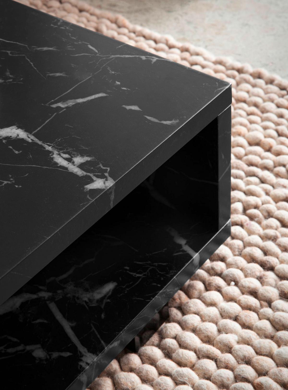 COUCHTISCH WL6.936 - Schwarz, Design, Holzwerkstoff/Kunststoff (100/50/25cm) - Livetastic
