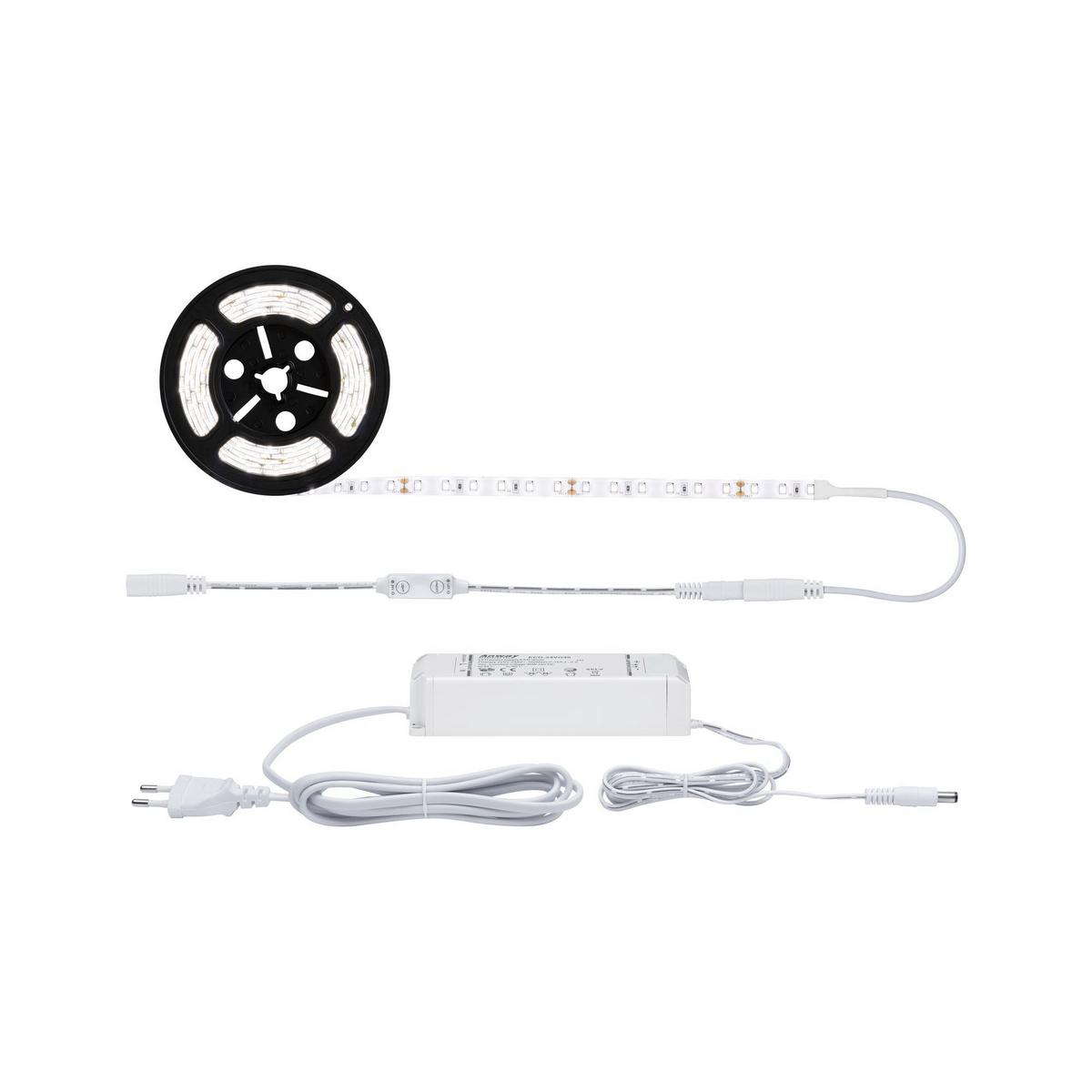 LED-Strip SimpLED Power in Silberfarben max. 17 Watt - Weiß, Basics, Kunststoff (300cm) - Paulmann
