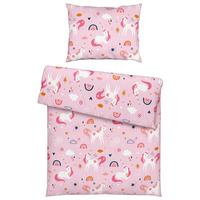 Kinderbettwäscheset EINHORN - Hellrosa, Textil (160/210cm) - Mömax
