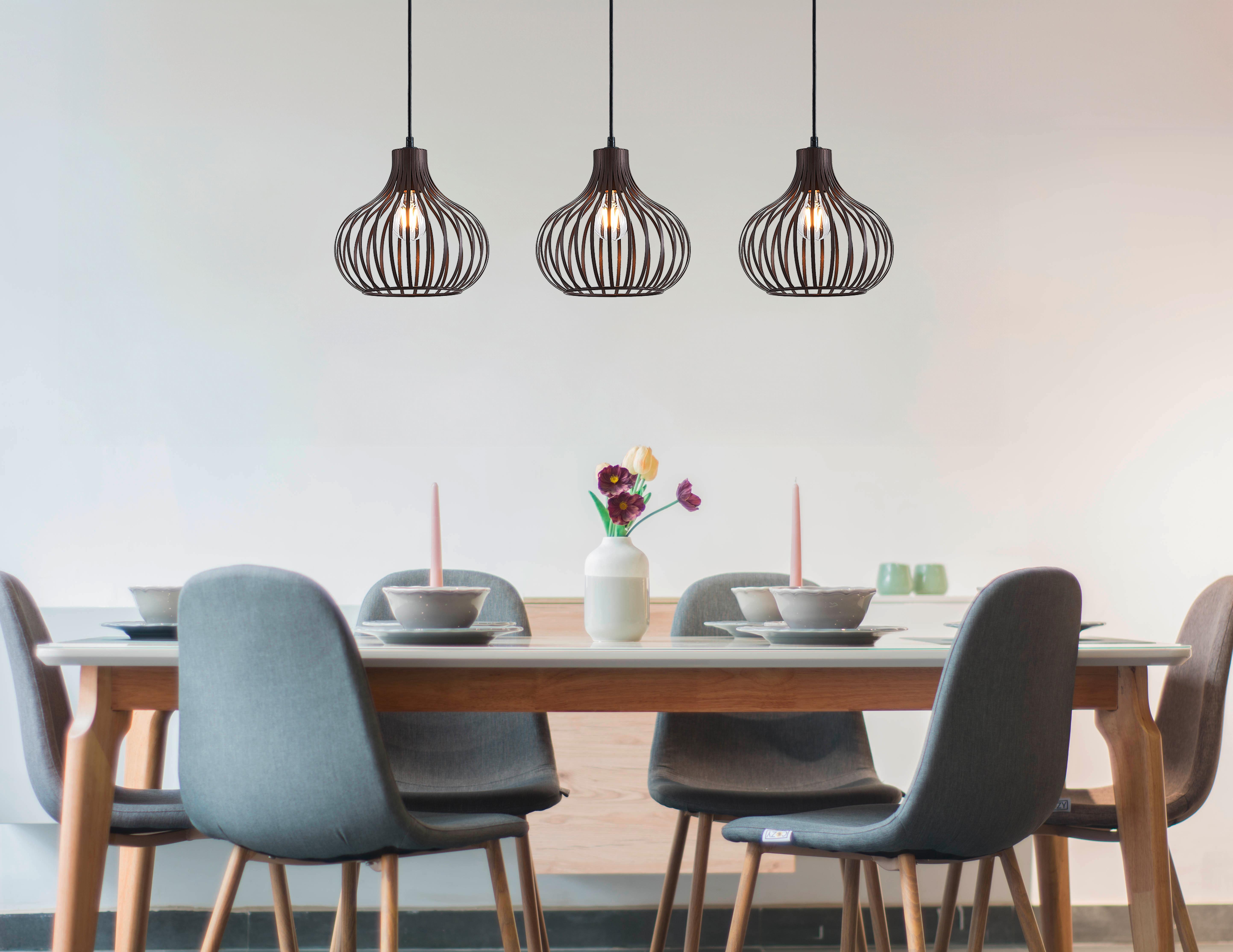 LAMPA WISZĄCA 333703116X MATEO - kolor rdzawy, Basics, metal (105/30/150cm) - Globo