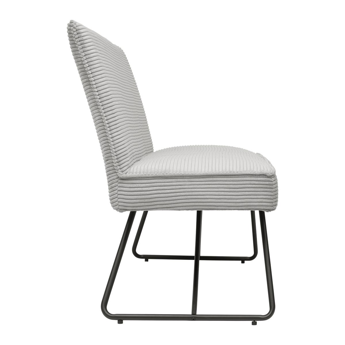 Sitzbank Cora in Grau/Schwarz - Schwarz/Grau, Modern, Textil/Metall - Mömax