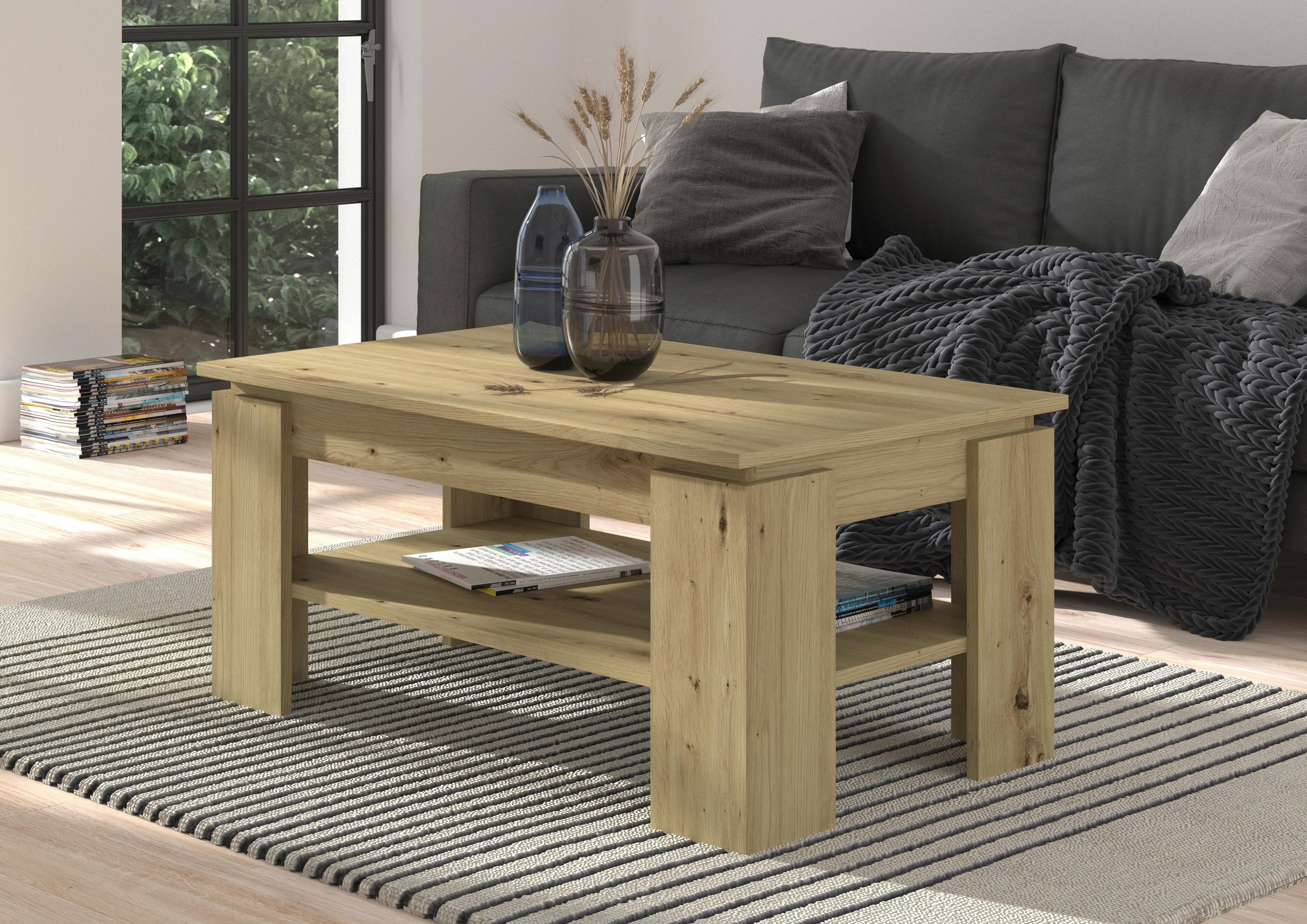 Couchtisch Titan ca. 100x60x45 cm Eiche - Design, Holzwerkstoff (100/60/45cm) - MID.YOU