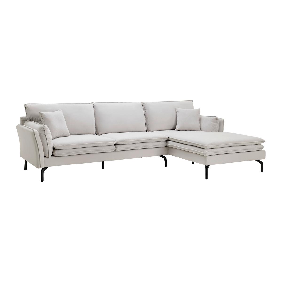 Sarokkanapé Lani - világosszürke, Modern, textil/fa (296/86/89-170cm) - Bessagi Home