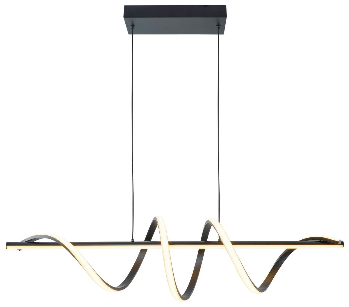 LAMPA WISZĄCA LED SEGIN *SBN* - czarny, Design, tworzywo sztuczne/metal (101/25/150cm) - Novel