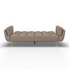 BÄDDSOFFA CORA - brun/naturfärgad, Modern, trä/textil (214/92/81cm) - Bessagi Home