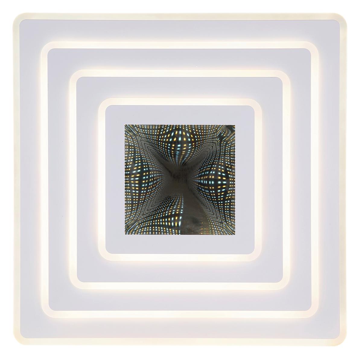 LED-Deckenleuchte Jocelyn Opal/Weiß max. 60 Watt - Opal/Weiß, Design, Kunststoff/Metall (70/70/6,7cm) - Globo