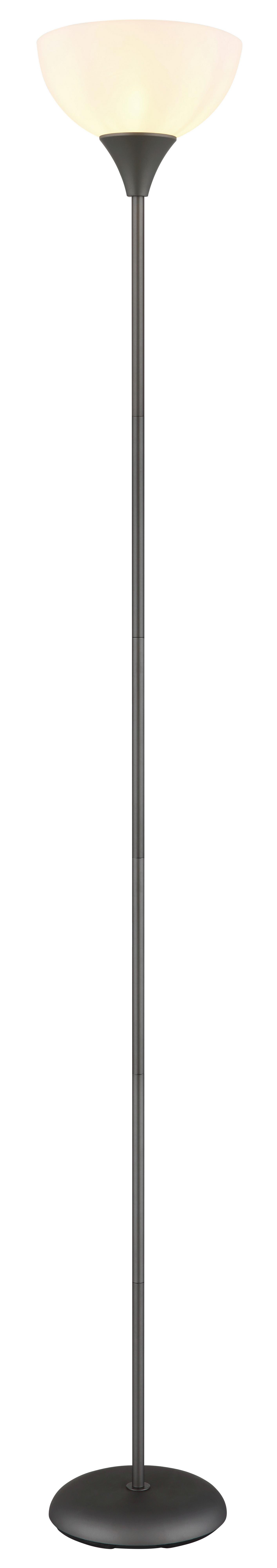 STEHLEUCHTE 59946 WILBUR - Weiss/Titanfarben, Basics, Kunststoff/Metall (25/178,5cm) - Globo