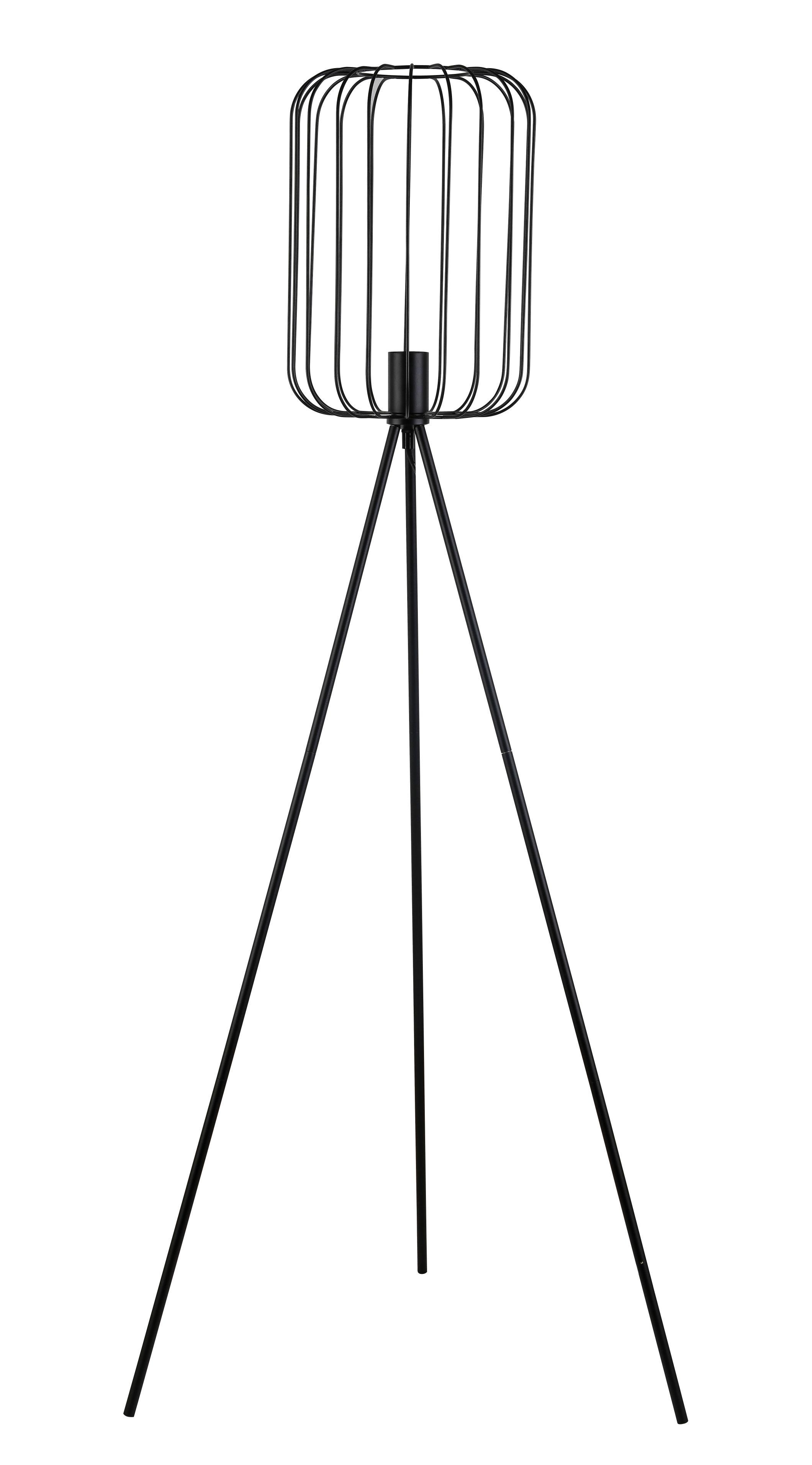 Stehleuchte Haruto max. 40 Watt - Schwarz, Lifestyle, Metall (26/104-140cm) - Modern Living