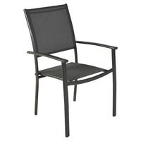 Vrtni Stol Milano, 2 Kos - siva/barve grafita, Moderno, kovina/tekstil (57/90/56cm) - Gardenson