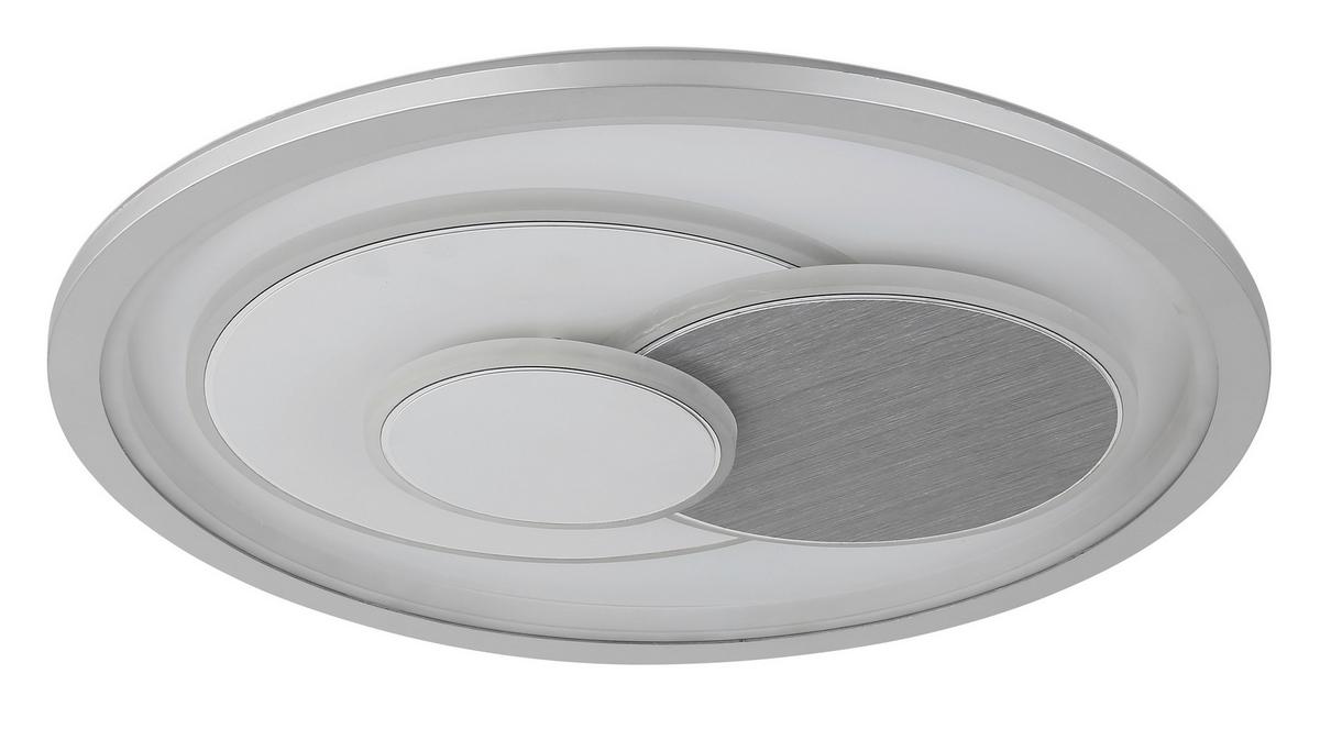 Led Mennyezeti Lámpa 48469 Ruiz I - ezüstszínű/fehér, Design, műanyag/fém (48/5,7cm) - Globo