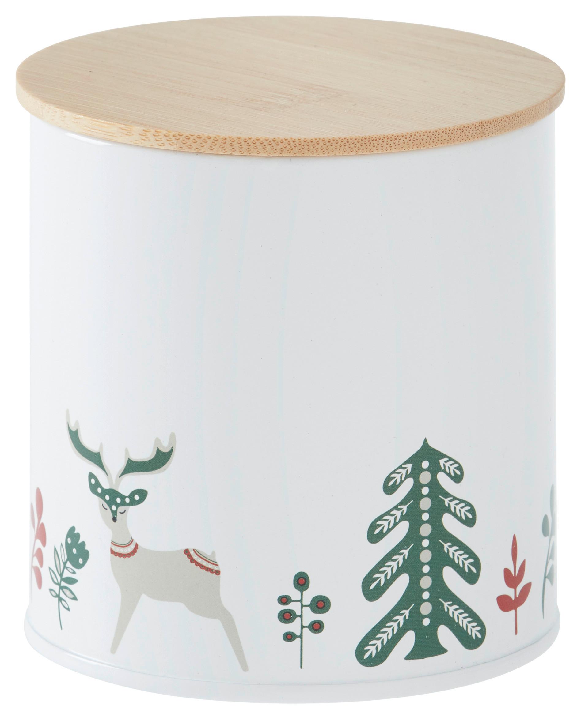 Cutie pentru biscuiți Christmas Fable - multicolor/culoare natur, lemn/metal (10/10cm) - Modern Living